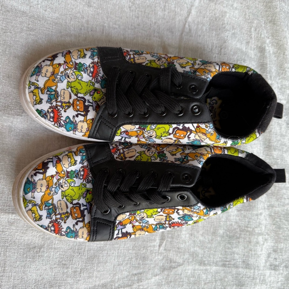 Rugrats Cartoon Sneakers Kids Size 8 Colorful Nickelodeon Shoes